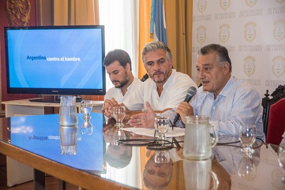 Las Flores, Gelené brindo una conferencia de prensa sobre Seguridad alimentaria y Prevención en Salud