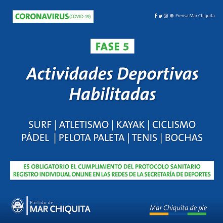 Mar Chiquita: Fernando Jaureguy sobre los deportes habilitados: «Hay que seguir actuando con compromiso y responsabilidad»