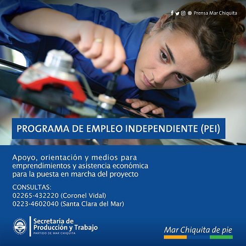 Mar Chiquita: Producción comienza la convocatoria para el Programa de Empleo Independiente