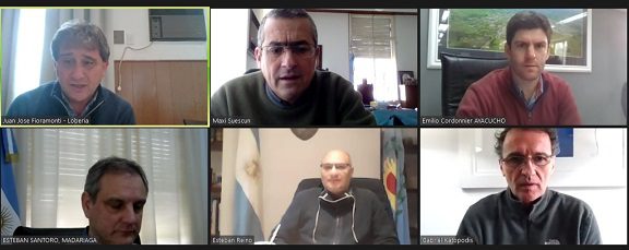 Katopodis en videoconferencia con intendentes de Cambiemos.