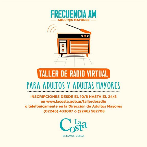 La Costa: Nueva propuesta para adultos mayores: comienza la pre-inscripción para un taller virtual de radio
