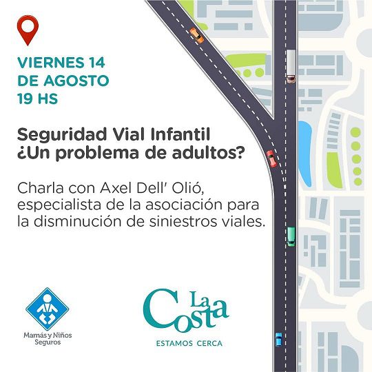 La Costa: Se brindará una charla virtual sobre seguridad vial infantil a través del Instagram de la Municipalidad