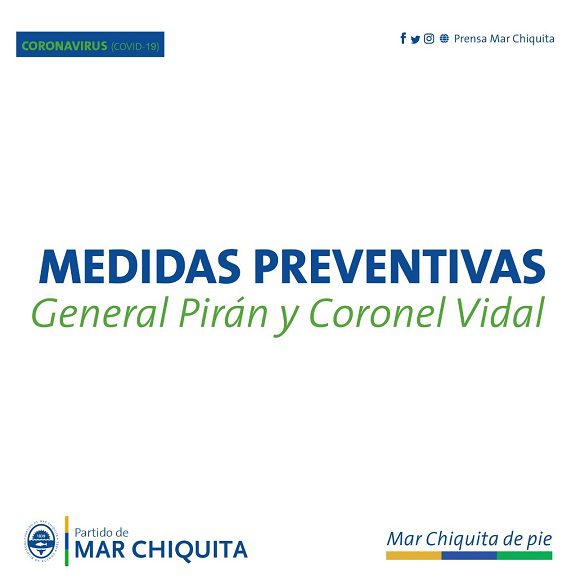 CORONEL VIDAL Y GENERAL PIRÁN: CIERRE DE CLUBES Y GIMNASIOS HASTA EL LUNES 28, Y PROHIBICIÓN DE REUNIONES FAMILIARES