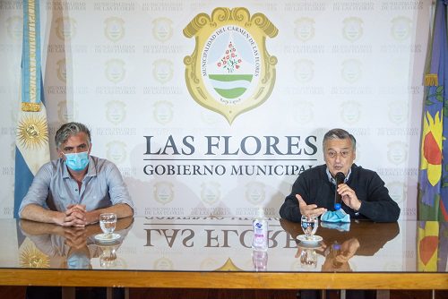 Las Flores: Conferencia del Intendente Gelenè por los altos casos positivos de Covid.