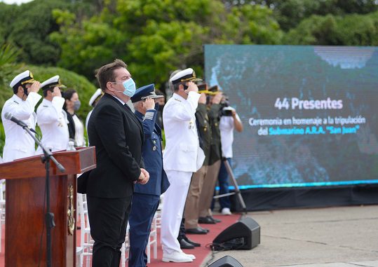 Se realizó el acto en homenaje a los tripulantes del ARA San Juan