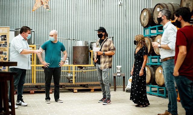 Horacio Rodríguez Larreta y Guillermo Montenegro visitaron la fábrica de Cerveza Antares en Mar del Plata