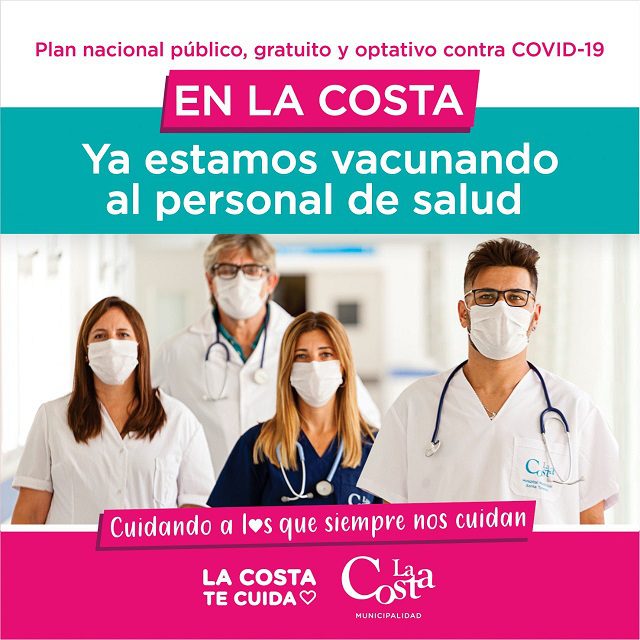 Avanza en el Partido de La Costa el plan nacional de vacunación contra el Covid-19