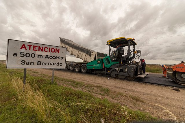 Precaución para circular por Ruta 11 por la construcción de la nueva rotonda de acceso a San Bernardo