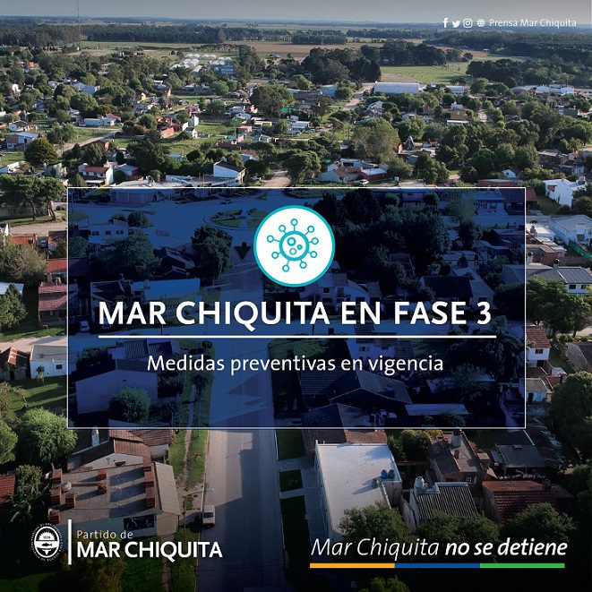 Mar Chiquita en Fase 3: medidas preventivas en vigencia
