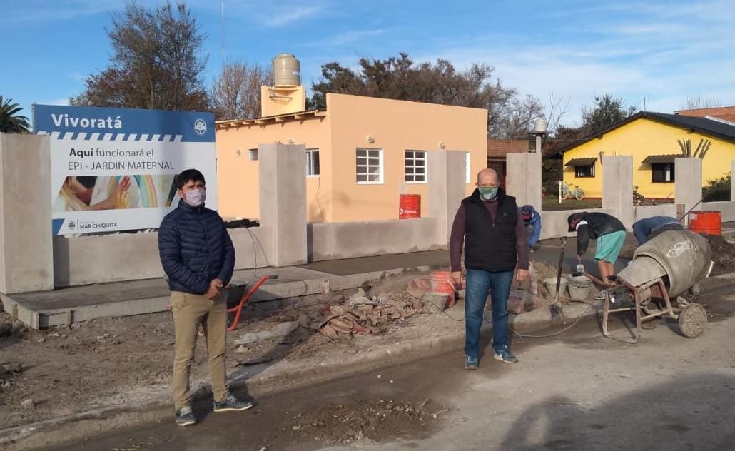 Mar Chiquita no se detiene y avanza la obra del Jardín Maternal en Vivoratá