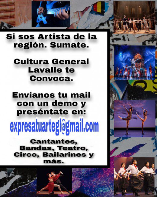 “Lavalle te convoca”: Sigue abierta la inscripción a artistas regionales para futuras contrataciones de eventos