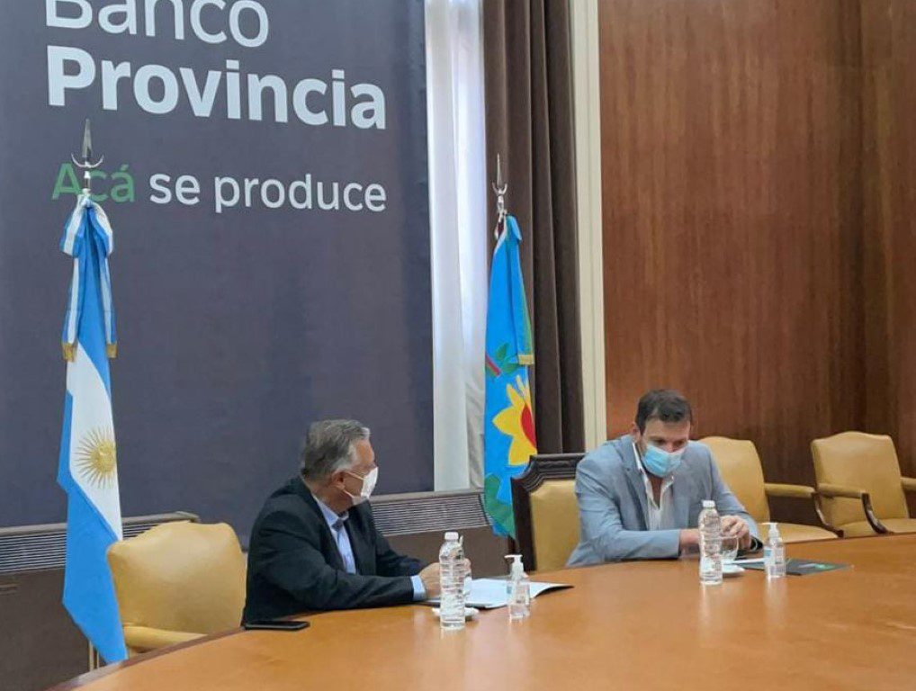 Las Flores: El Intendente Gelene se reunio con el Presidente del Banco Provincia, Juan Cuattromo