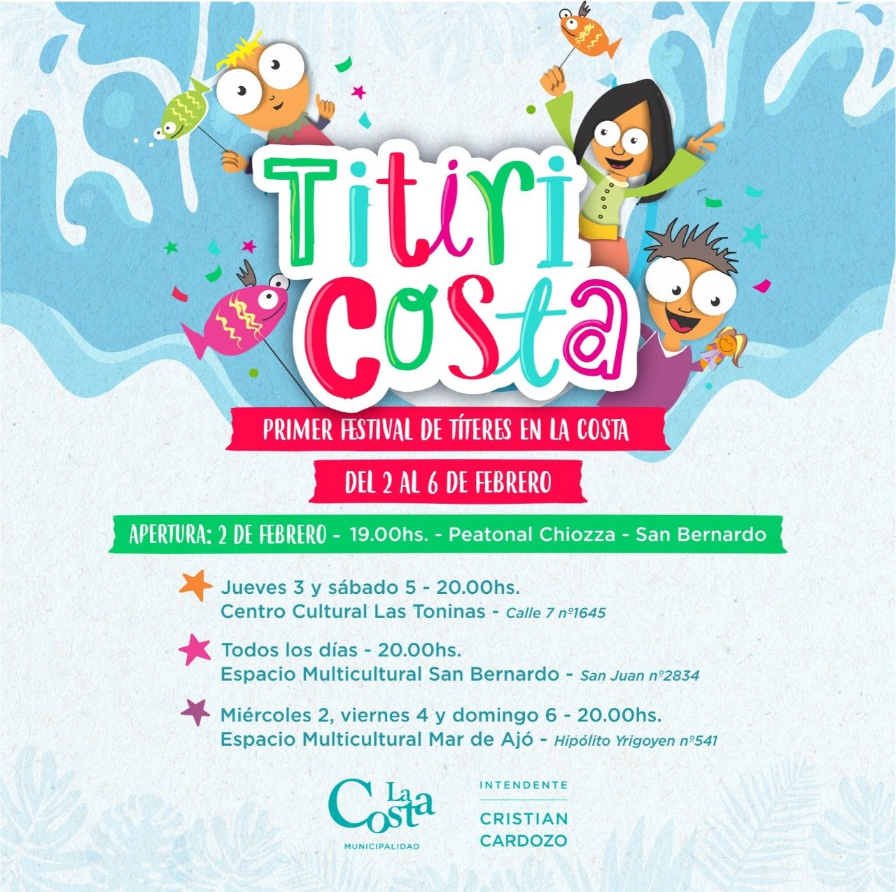 Se viene el 1° Festival de Títeres “Titiricosta” para disfrutar en familia