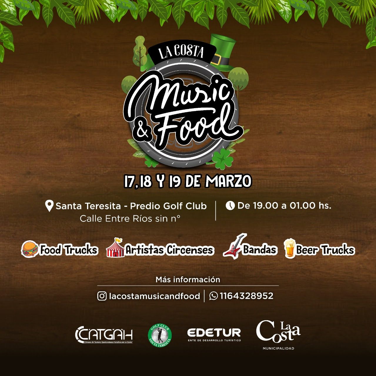 Se viene La Costa Music & Food, un festival artístico y gastronómico itinerante para compartir tres noches mágicas en familia y con amigos