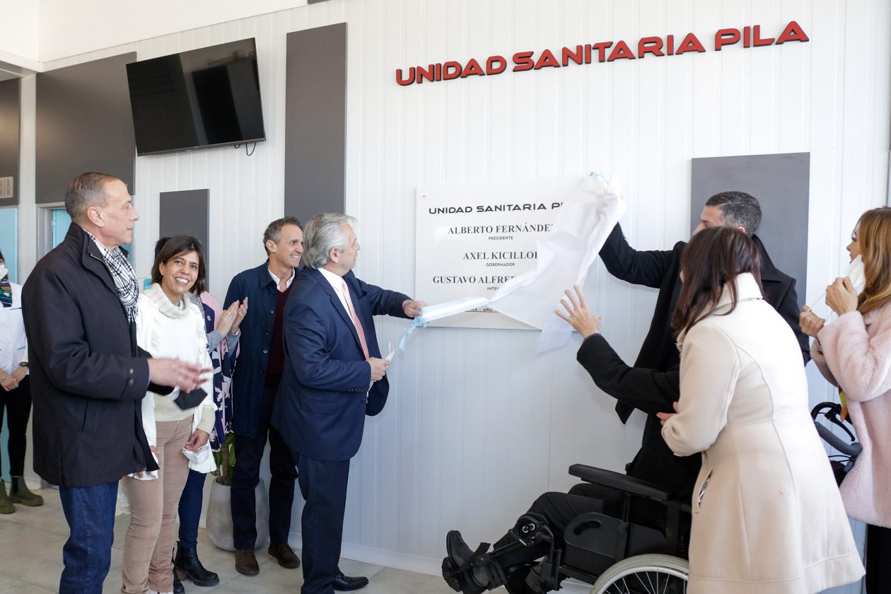 Alberto Fernández y Katopodis inauguraron la nueva Unidad Sanitaria de Pila 