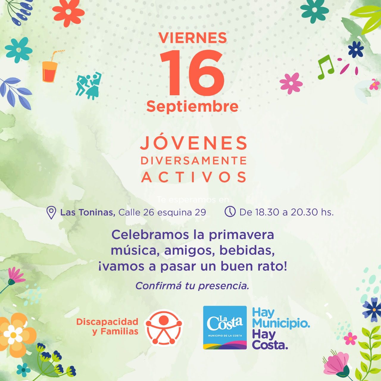 Jóvenes costeros con discapacidad / diversidad funcional celebrarán la primavera en Las Toninas