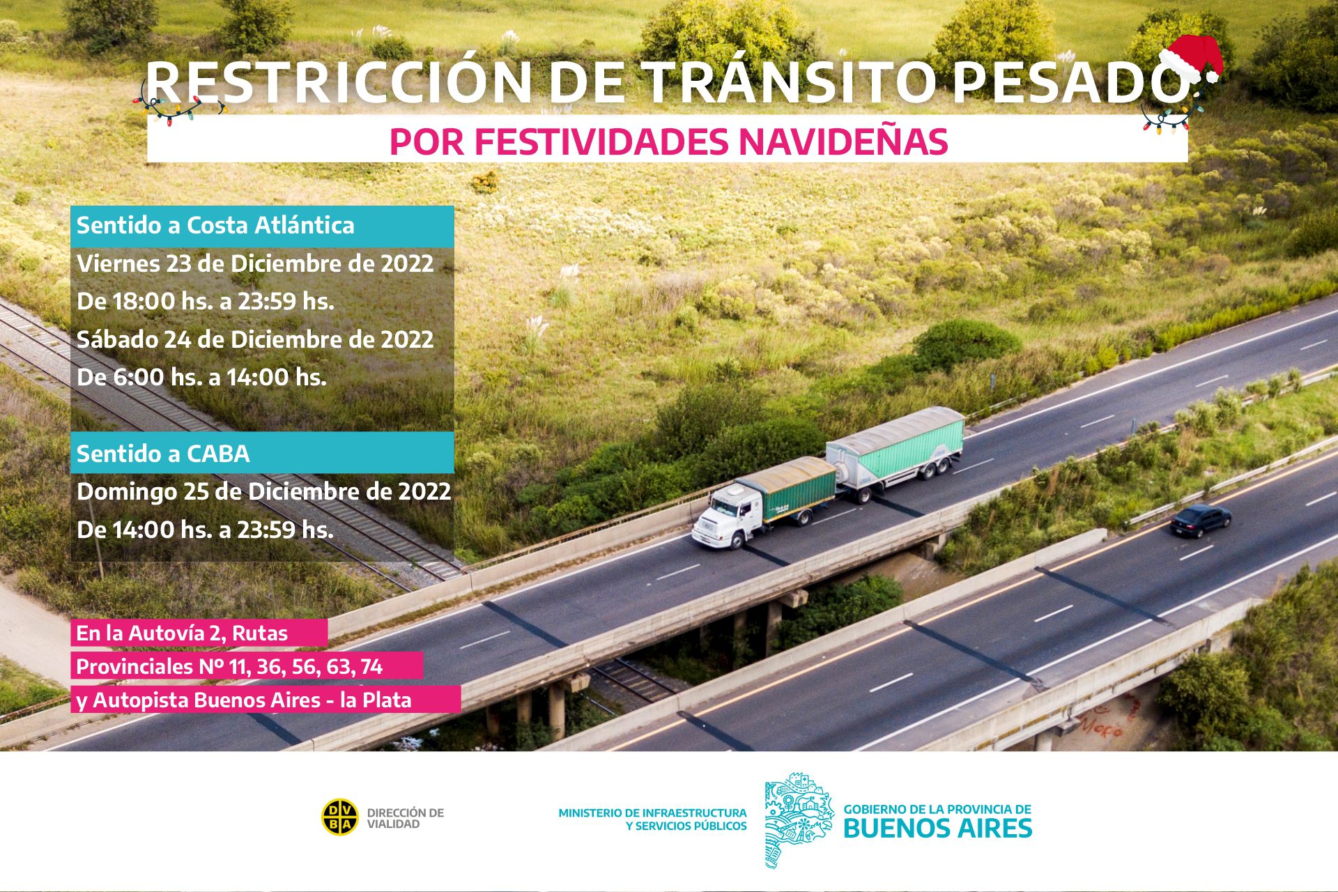 Restricción de camiones por las festividades navideñas