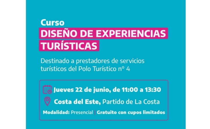 Habrá una jornada de capacitación en La Costa sobre «Diseño de Experiencias Turísticas»