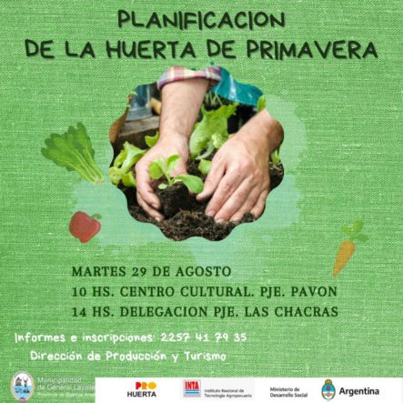 Abrieron la inscripción a la capacitación sobre “Planificación de la huerta de primavera” en Pavón y Las Chacras