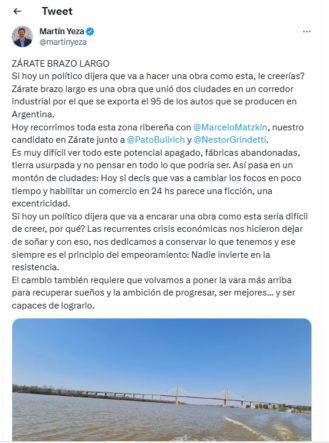 Martín Yeza quiso hacer campaña para su candidato en Zárate y terminó reivindicando a la dictadura