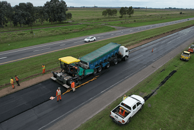 Se reiniciaron las obras de repavimentación de la Ruta Provincial 2