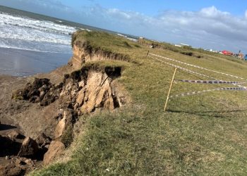 camet norte peligro de derrumbe en los acantilados