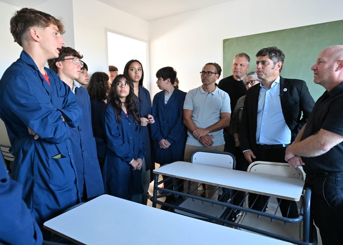 kicillof y walter wini inauguraron nuevas aulas en la escuela técnica de camet norte