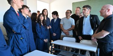 kicillof y walter wini inauguraron nuevas aulas en la escuela técnica de camet norte